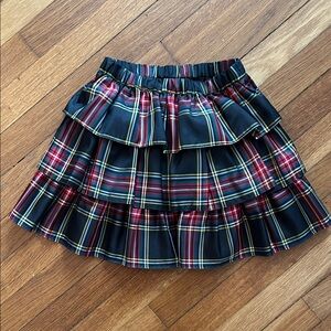 J. Crew Crewcuts Plaid Ruffle Skirt - Red and Black